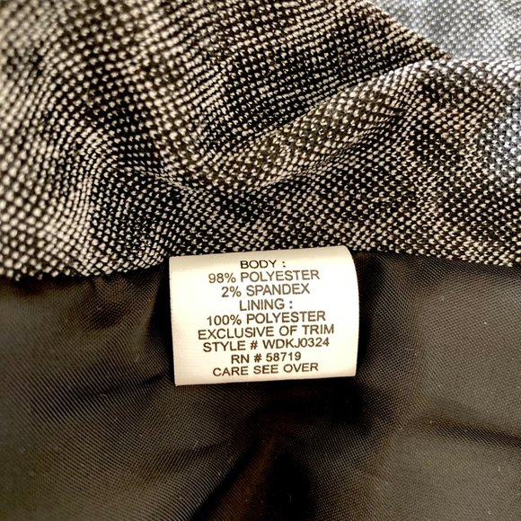 Notations Tan Black Leopard Print Open Front Waterfall Jacket Sz 2X Lined Padded - Picture 13 of 16